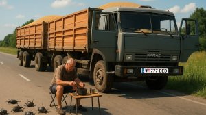 🪲 Жучок помер... Я - НЕТ... 👍 Жизнь в Камазе... Зерновоз дальнобой