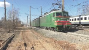 Рижское направление Московской ж/д. Видео с поездами на станции Манихино-I.