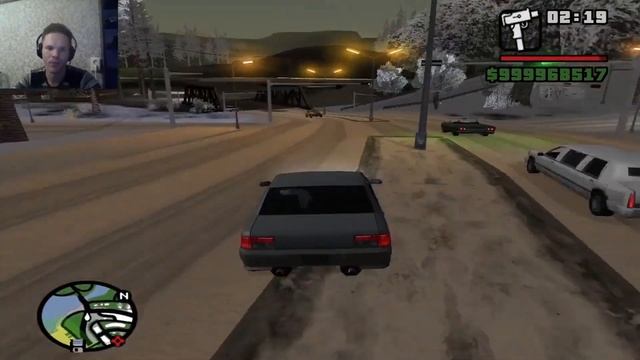 Смотрим снежный мод для GTA San Andreas. Снег и новогодний ос? смотреть онлайн