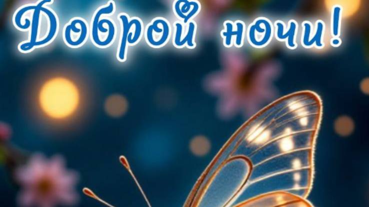 Красивое пожелание спокойной ночи бесплатно 🌙 #приятныхсновидений