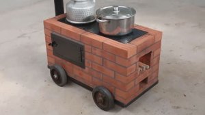 Бездымная ДВОРОВАЯ ПЕЧКА С ДУХОВКОЙ для Дома Дачи САМА ГОТОВИТ
