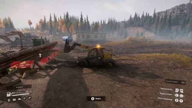 SnowRunner: погрузка брёвен при помощи вилочного погрузчик смотреть онлайн