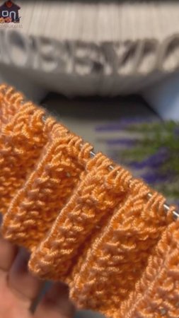 Лицевые и изнаночные петли взяла -  эффект Плиссе я создала