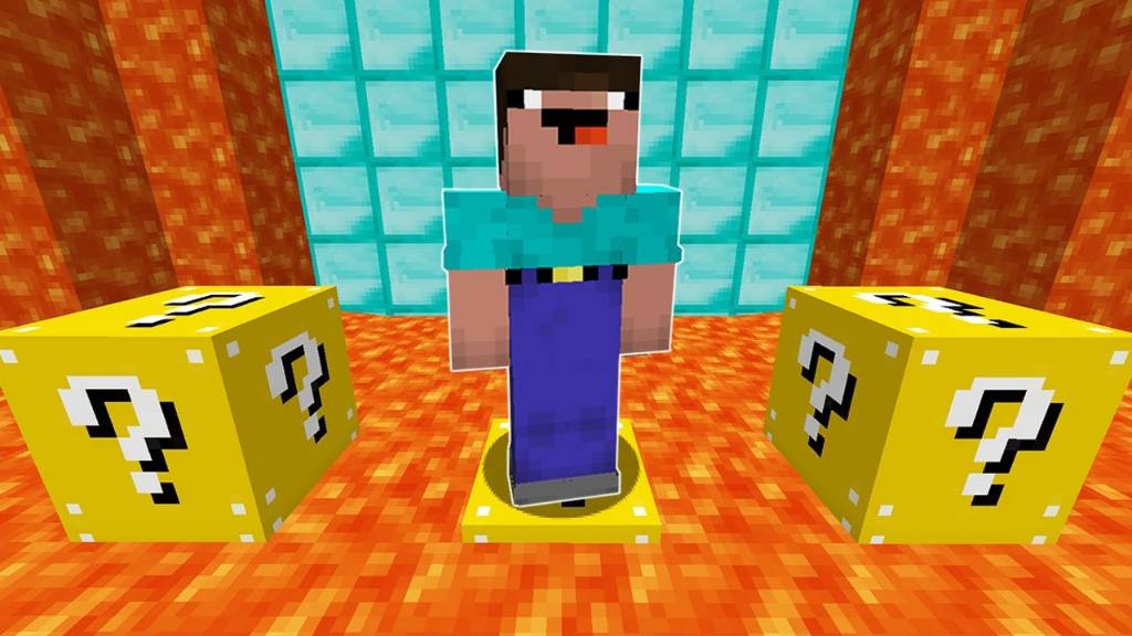 НУБ ПРОТИВ ПАРКУР ИЗ ЛАКИ БЛОКОВ В МАЙНКРАФТ ! ИСПЫТАНИЯ ХЕРОБРИНА В MINECRAFT ! ПРОХОЖДЕНИЕ КАРТЫ