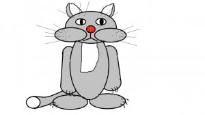 Рисуем смешного кота