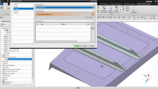 Создание заклепок с учетом шляпки (CBUSH+RBE3) в составе AFEM смотреть онлайн