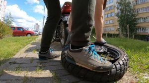 Как снять и бортировать заднее колесо мотоцикла Минск