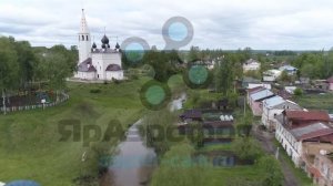 Село Вятское, Ярославская область. Аэросъемка.