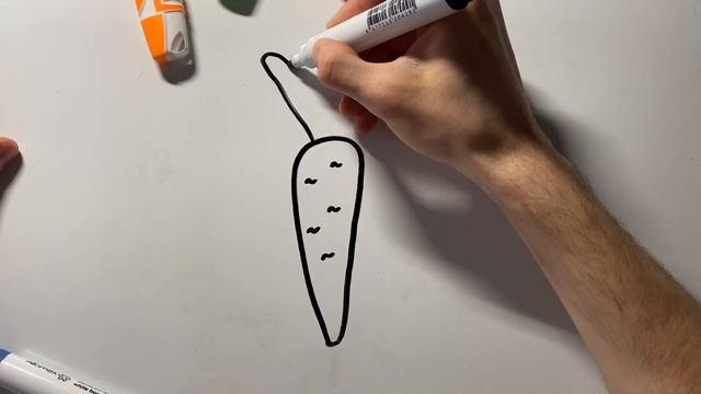 Drawing carrot for children | Рисунок морковки для детей / Bolalar uchun sab смотреть онлайн