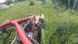Бурьян и роторная косилка Гольдони