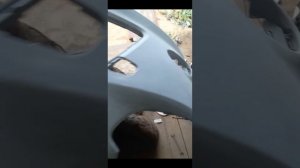 Как покрасить новый китайский бампер.