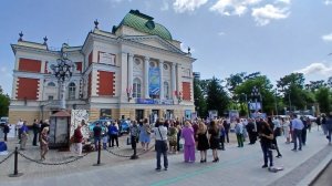 Празднование 100-летия газеты "Комсомольская правда" в Драмтеатре г.Иркутска.