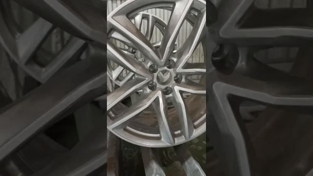 Порошковая покраска дисков в цвет Silver Tiger 411M. смотреть онлайн