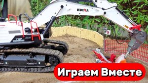 Машинки мультики! Спасаем грузовики и чиним водопровод с экскаватором! Игрушки мультики детям