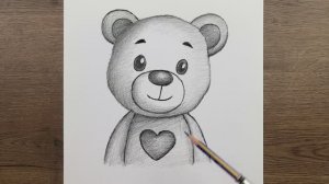 Как нарисовать милого плюшевого мишку поэтапно карандашом
