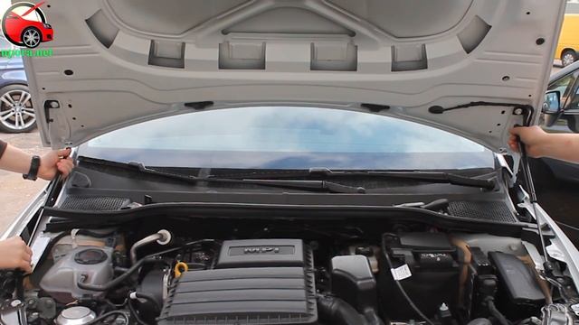 Установка упоров / амортизаторов капота на SEAT Ibiza 5 от up смотреть онлайн
