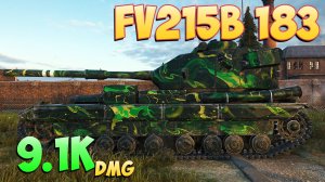 FV215b 183 - 4 Фрагов 9.1K Урона - Монументальный! - Мир Танков