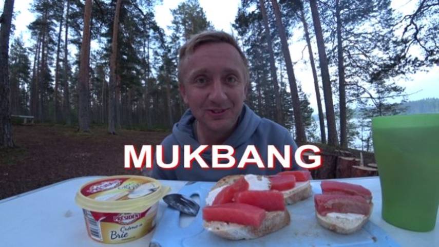 Мукбанг. Белые ночи в лесу Карелии.