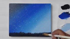 Как написать лёгкую картину для начинающих тремя цветами