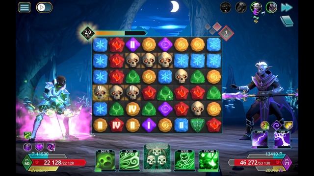 Puzzle Quest 3 Серия испытаний  Тьма и Подземелье тьмы 70-72 ур. смотреть онлайн