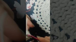 Обвязка круглой салфетки@lutami #вязаниекрючком