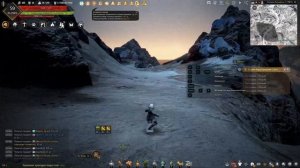 Black Desert - зимний ивент пуск с горы на сноуборде.