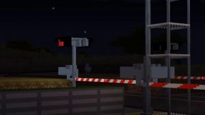 Электричка ЭР2 проезжает жд переезд в майнкрафт