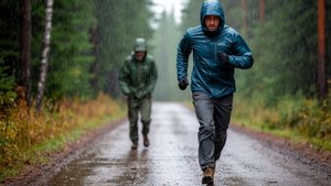 Мембранная куртка Splav Balance mod 2 - тест на водопроницаемость в ливень