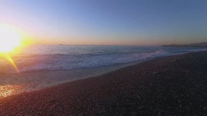 Сочи: Прибой, шум моря, закат. Красная поляна, Сочи. Новый Год.