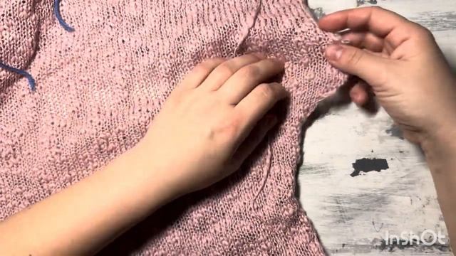 Простая базовая майка спицами из хлопка фламме