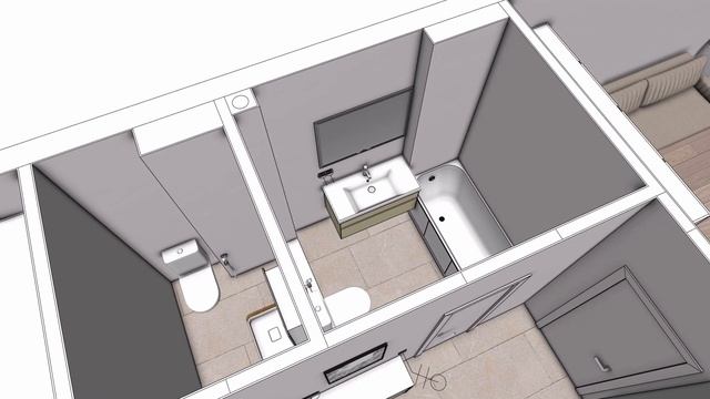 Квартира в жилом комплексе "Михалковский": 3D-модель в Sk смотреть онлайн