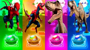 ЧЕЛОВЕК ПАУК ДИНОЗАВРЫ VS ДИНОЗАВРОВ ЮРСКОГО ПЕРИОДА | МУЛЬТФИЛЬМЫ ДИНОЗАВРЫ в Tiles Hop 61 серия