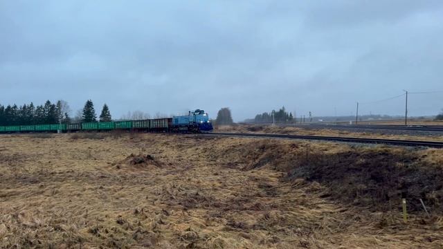 Ц30-М 1571 на станции Вайвара/ C30-M 1571 at Vaivara station смотреть онлайн