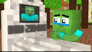 Плохой малыш Зомби и его бедный папа Грустная анимационная история для Майнкрафта