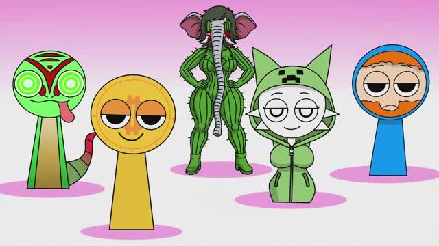 Спрунки Larily Larila, Edem, Gekkie, Wenda Creeper, Coiny но человек все фазы | сборка