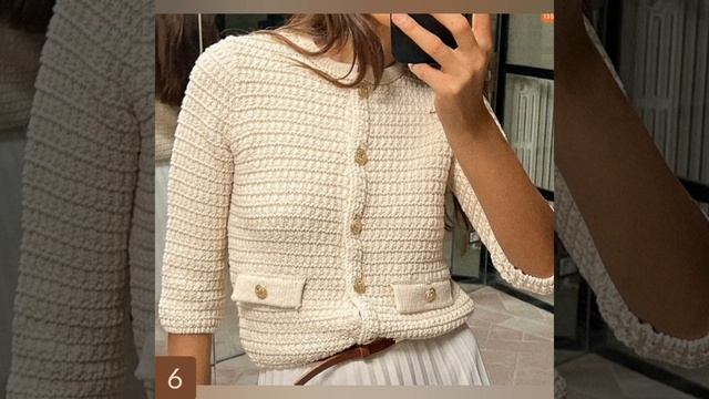 Стильные кофточки на планке, жакеты. Схемы вязания. Styli