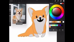 Как нарисовать милую собаку корги в Procreate всего за 20 ми
