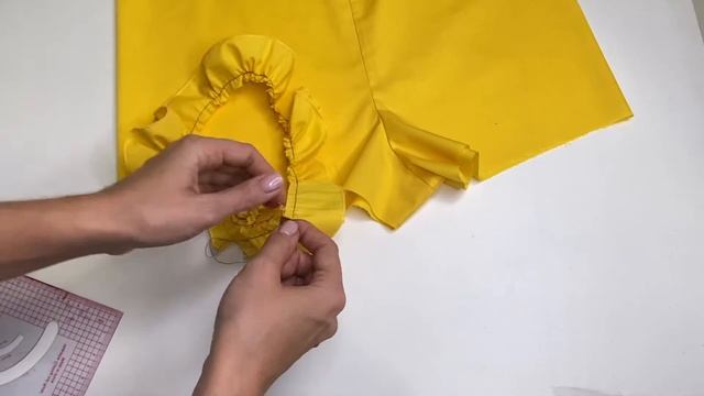 Пошив шорт: Изготовление рюшей