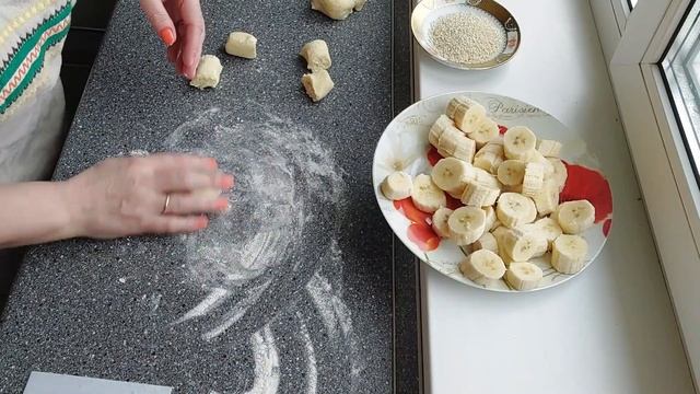 Печенье с банановой начинкой и кунжутом. Уж очень аром