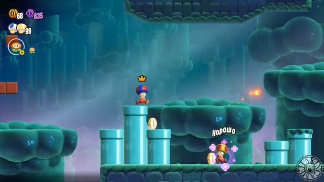 Спайки в Долине тонущих труб. Super Mario Bros. Wonder (Switch) RUS смотреть онлайн