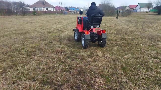 Самодельный минитрактор 44. Испытание