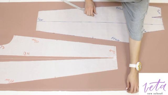 Припуски на передней половине брюк