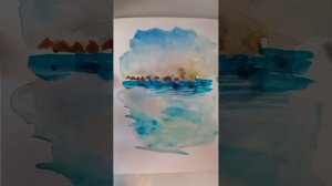 Остров #акварель