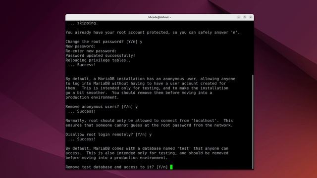 Установка MariaDB (MySQL) для новичков. Настройка безопасной