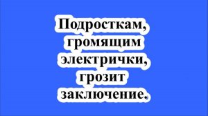 Родителям на заметку: подросткам, громящим электрички, грозит заключение.