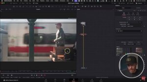 Трекинг векторной маски, перекрываемой проходящим объектом во вкладке [Fusion] DaVinci Resolve