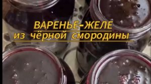 ВАРЕНЬЕ-ЖЕЛЕ из чёрной смородины.Без косточек.