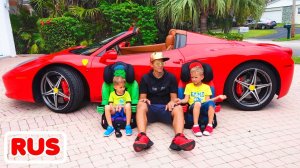 Влад и Ники катаются на крутых машинах! Видео для детей.