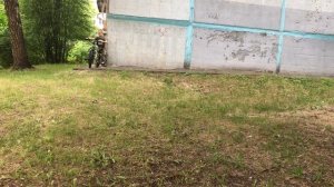 Еду с горки на велосипеде