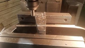 Обнижение механической 20й фрезой(станок Ч. П. У).